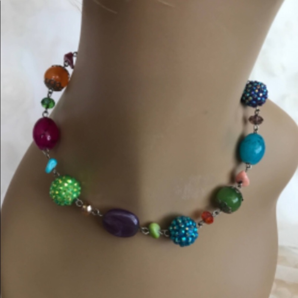 Fun Multy-Color Beaded Necklace - Picture 2 of 4